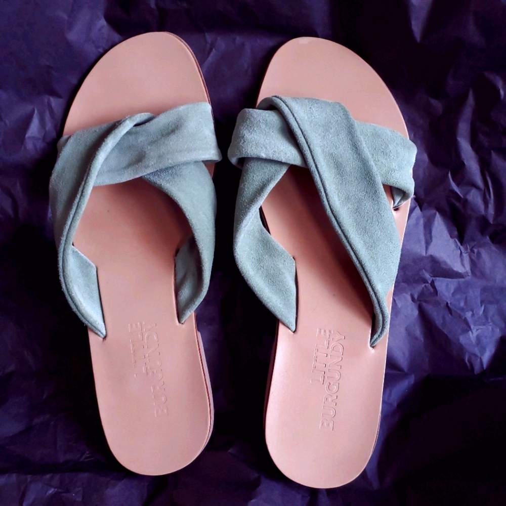 Little Burgundy Suede Sandels - Size 6